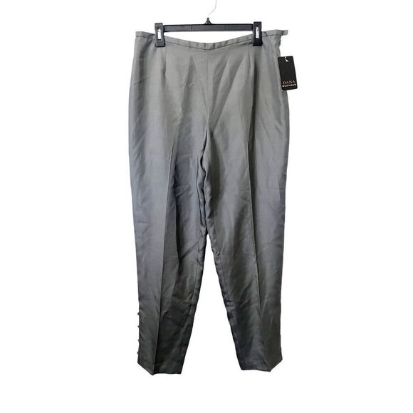 Dana Buchman Smoked Pearl Silk‎ Wool Dress Pants Size 14 - Picture 1 of 6